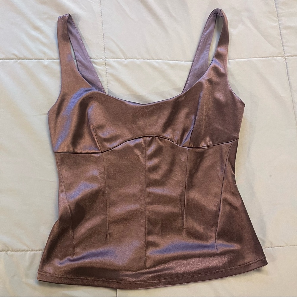 Free People Intimately Lavender Mesh Top Womens Size XS